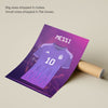 Lionel Messi, violet t-shirt, Póster