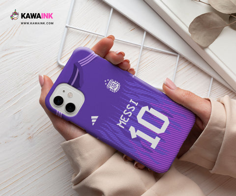 Messi Argentina Away Tshirt - Phone Case - Kawaink