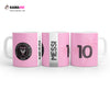 Lionel Messi 10, Miami, Pink mug