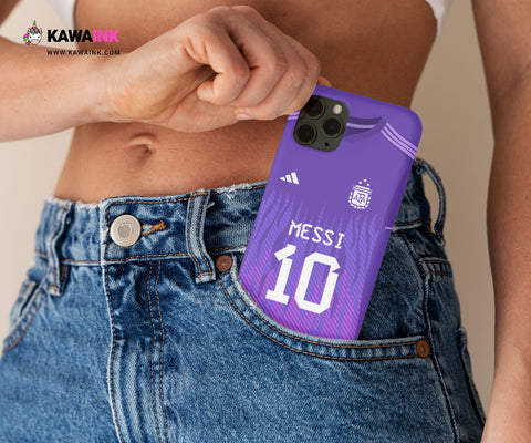 Messi Argentina Away Tshirt - Phone Case - Kawaink