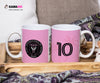 Lionel Messi 10, Miami, Pink mug