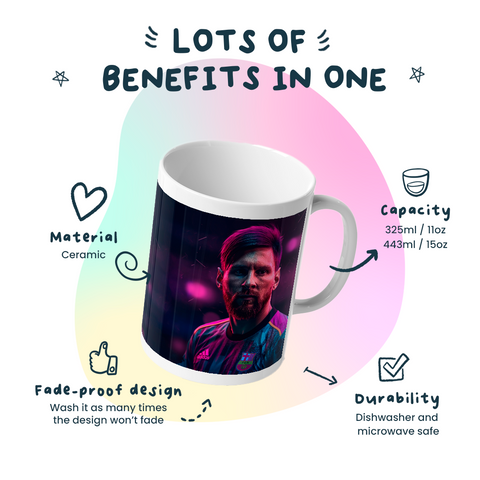 Lionel Messi Kaffeetasse g.o.a.t.