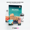 Rome, Italy, city poster sunset