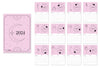 Zodiac Girls Pink - 2024 Wall calendar