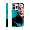 Hyperreal anime painting. Anime Style. Black haired woman. Tough case. Iphone- Samsung