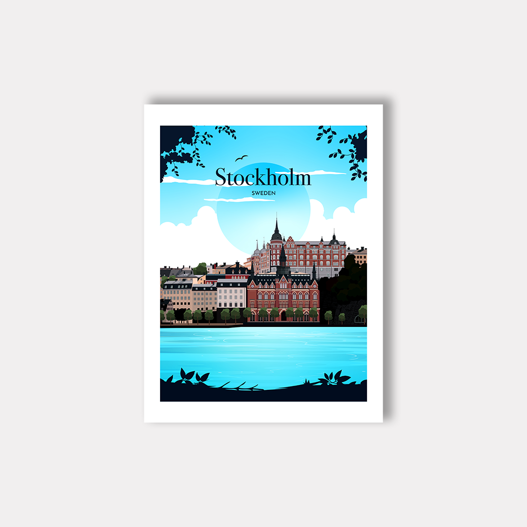 Stockholm Day City Poster Kawaink stockholm-day-city-poster-kawaink