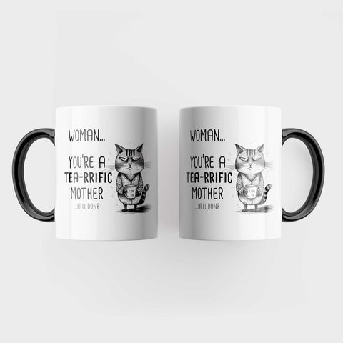Woman, you are a tea-rrific mother...  Mother's day mug 2023 - Kawaink