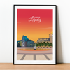Leipzig sunset city poster