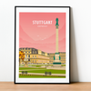 Stuttgart pink city poster