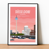 Düsseldorf pink city poster