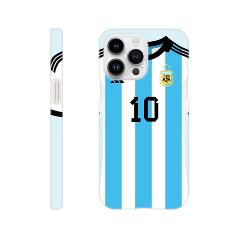 Messi Leads Argentina (3 Stars) (iPhone/Samsung): Celebrate Messi and Argentina's 3 World Cup wins with this phone case!