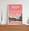 Düsseldorf pink city poster