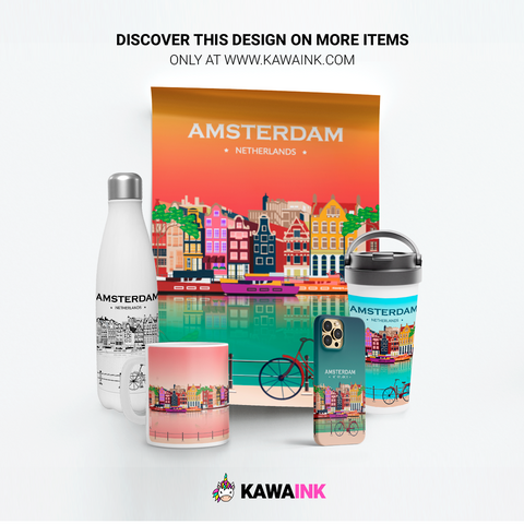 Amsterdam-Plakat rosa