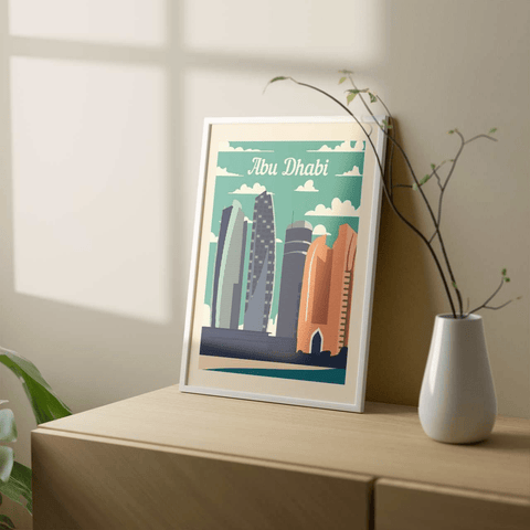 Abu dhabi retro poster - Kawaink