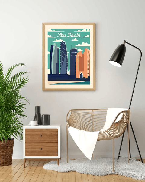 Abu dhabi retro poster - Kawaink