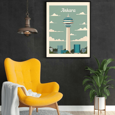 Ankara retro poster - Kawaink