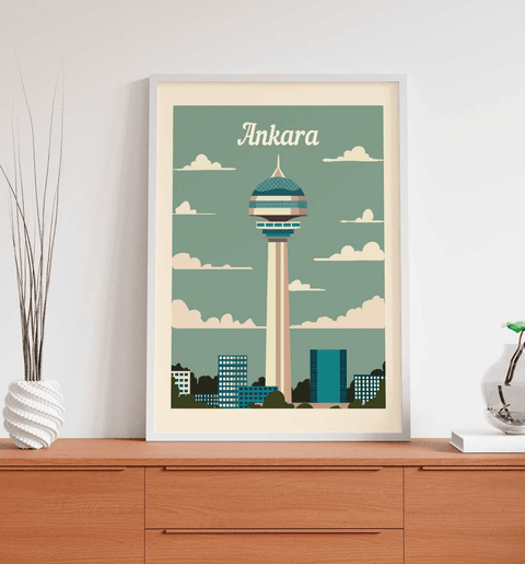 Ankara retro poster - Kawaink
