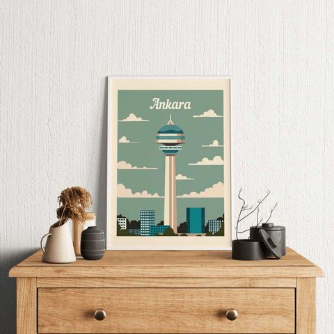 Ankara retro poster - Kawaink