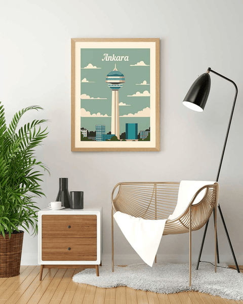 Ankara retro poster - Kawaink