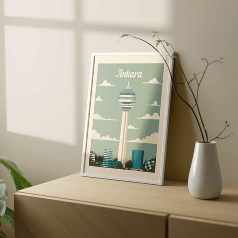 Ankara retro poster - Kawaink