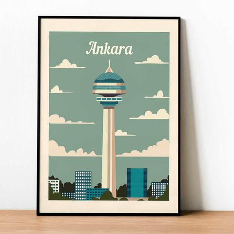 Ankara retro poster - Kawaink