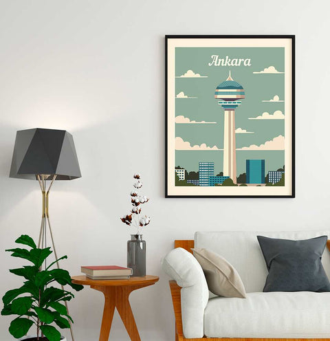 Ankara retro poster - Kawaink