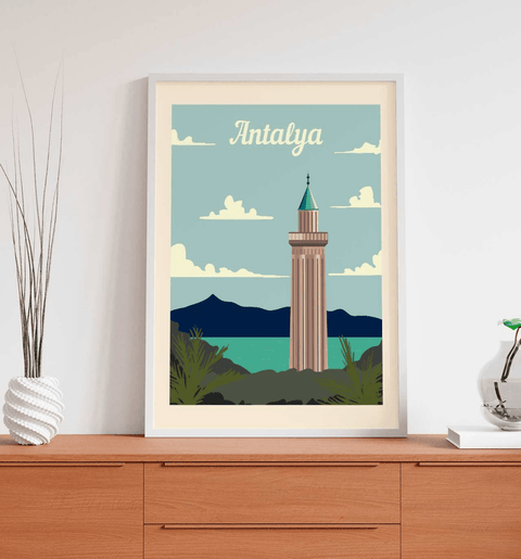 Antalya retro poster - Kawaink