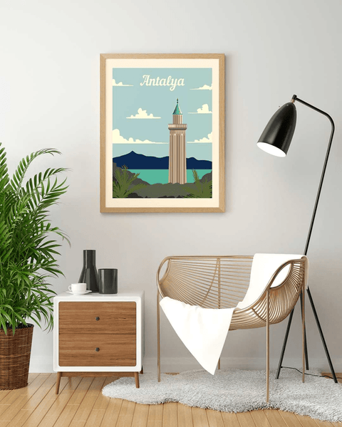 Antalya retro poster - Kawaink