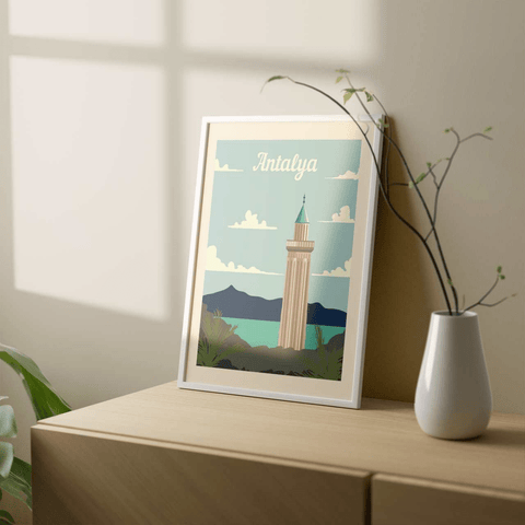 Antalya retro poster - Kawaink