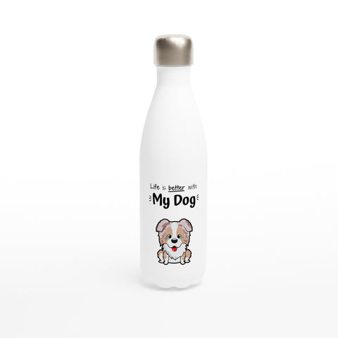 Australischer Schäferhund – Das Leben ist besser mit My Dog – Wasserflasche