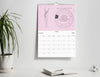 Zodiac Girls Pink - 2024 Wall calendar