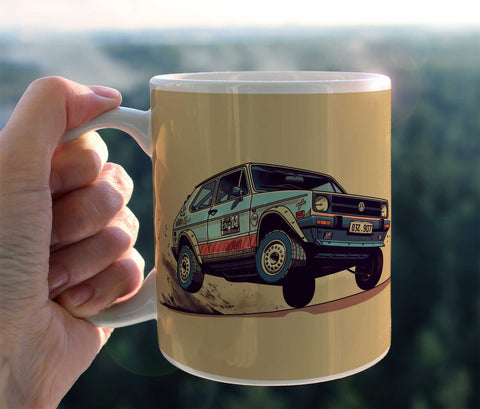 Rally car mug - Kawaink