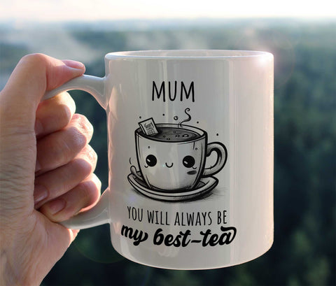Mum, you will always by my best-tea!! Mother's day mug 2023 - Kawaink