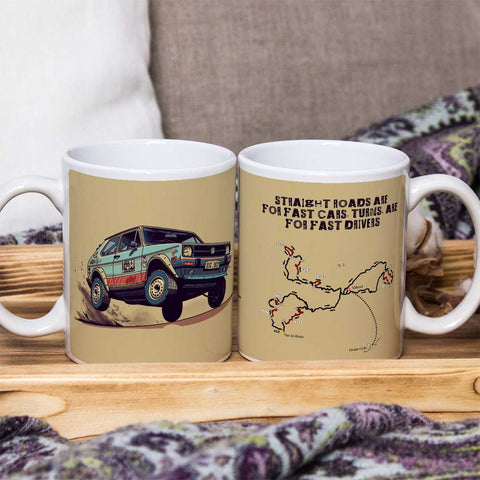 Rally car mug - Kawaink