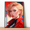 Blond Woman. Hyperreal anime painting