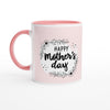 Happy Mothers Day - Fototasse online personalisiert - Weiße 11oz Keramiktasse mit Farbe innen