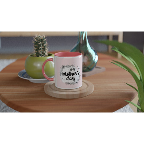 Bonne fête des mères - Tasse photo personnalisée en ligne - Tasse en céramique blanche de 11 oz avec couleur à l'intérieur