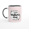 Feliz dia de las madres - Taza con foto personalizada online - Taza Cerámica Blanca 11oz con Interior de Color