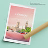 London pink poster