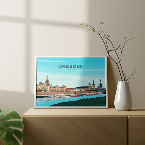 Dresden day city poster horizontal