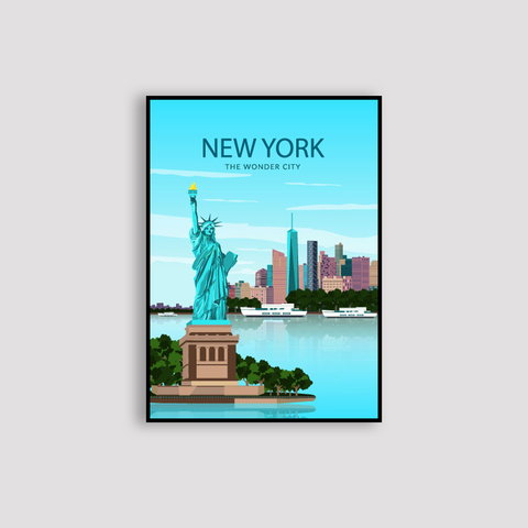 New York City - day poster - Kawaink