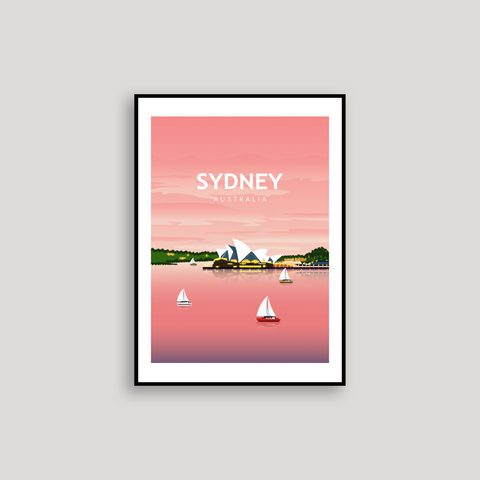 Sydney, affiche rose