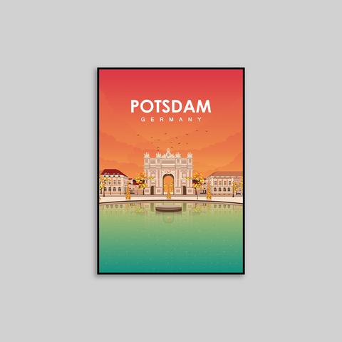 Affiche du coucher du soleil de Potsdam