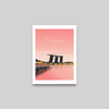 Cartel rosa de Singapure