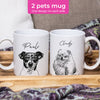 Custom Pet Mug Using Pet Photo. Digital illustration