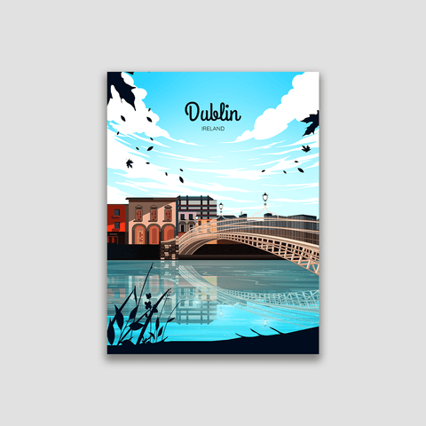 Cartel de la ciudad de Dublín