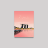 Singapur-Plakat rosa