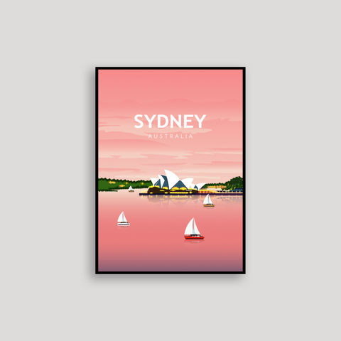 Sydney pink poster