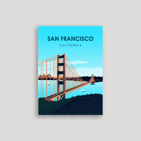 Plakat der Stadt San Francisco