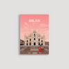 Milan pink city poster